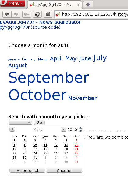 HTML5 input month