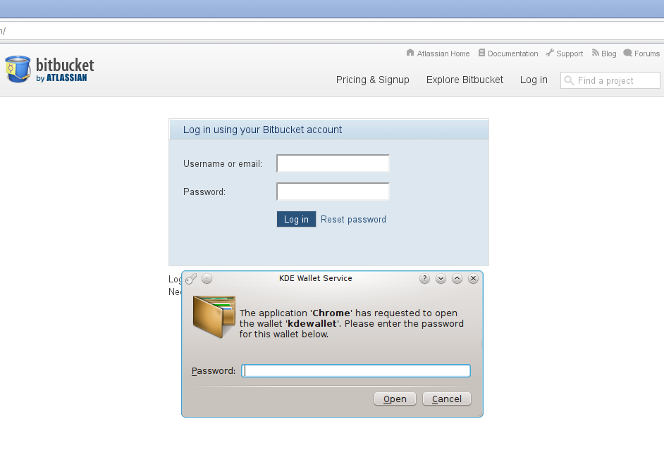 Chrome - KDE Wallet